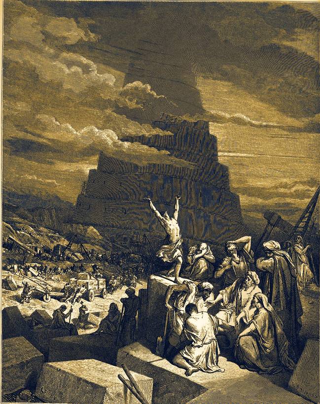 Gravura de Gustave Doré: a Torre de Babel